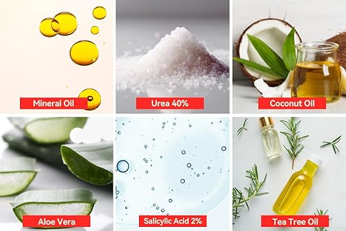 Vista 28 de Clear 40, 40% gel de urea, 8 onzas con aceite de árbol de té y coco, extracto de aloe vera, funciona en callos y callos, hidrata y suaviza talones