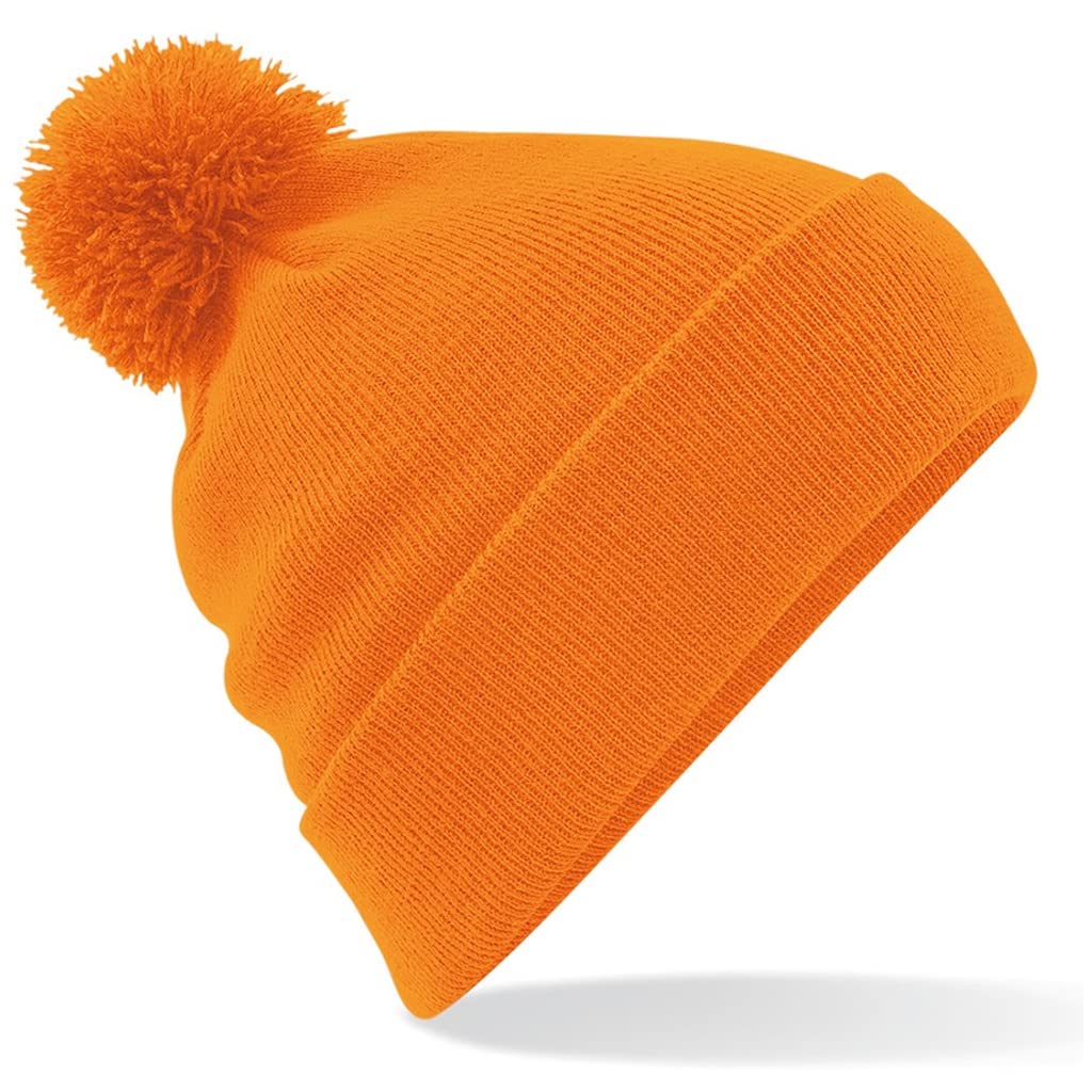 Beechfield - Cuffed Design - Original Pom Pom Beanie - Orange