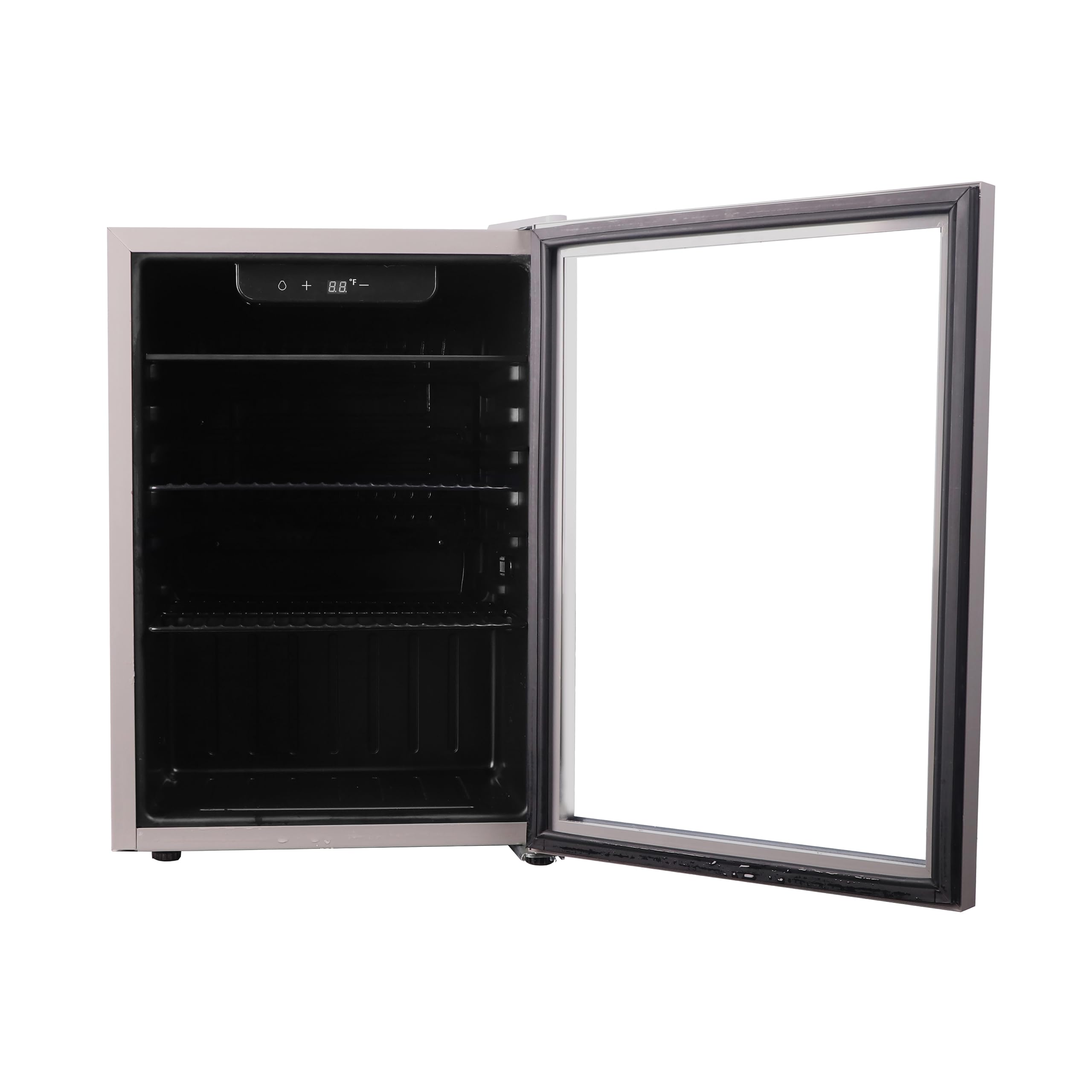 Frigidaire Efmis9000amz, Beverage Fridge Refrigerator With Glass Door, Compact Mini Fridge With Digital Temperature Control Fits 88 Cans Or 25 Bottles, 74l Capacity - 19.29"D X 25"W X 17.51"H, Silver on Fridge.com - View 5