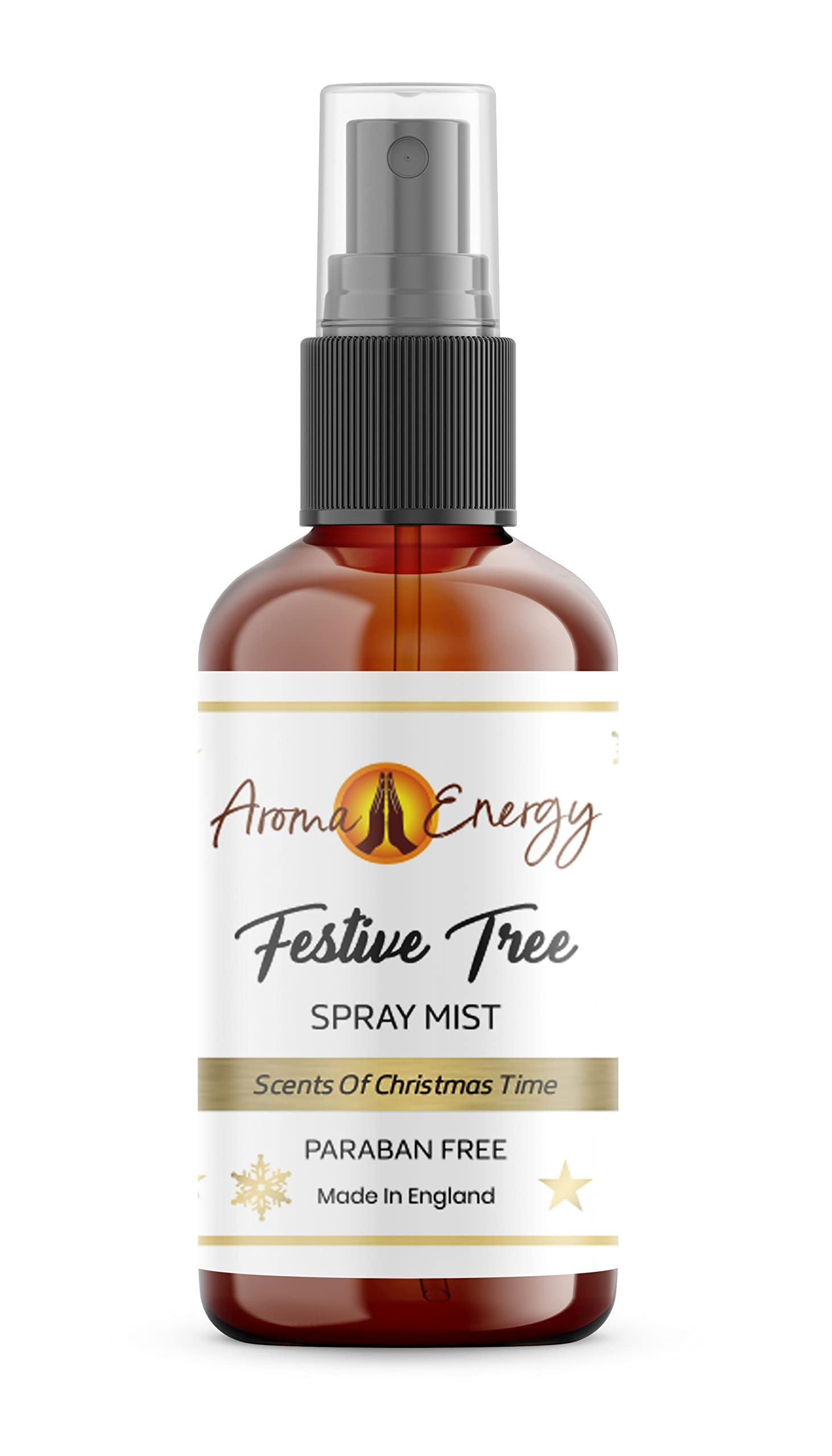 Aroma Energy Festive Tree Christmas Fragrance Oil Room Spray - Fragrant Xmas Scented Home Mist Spritz, 100Ml