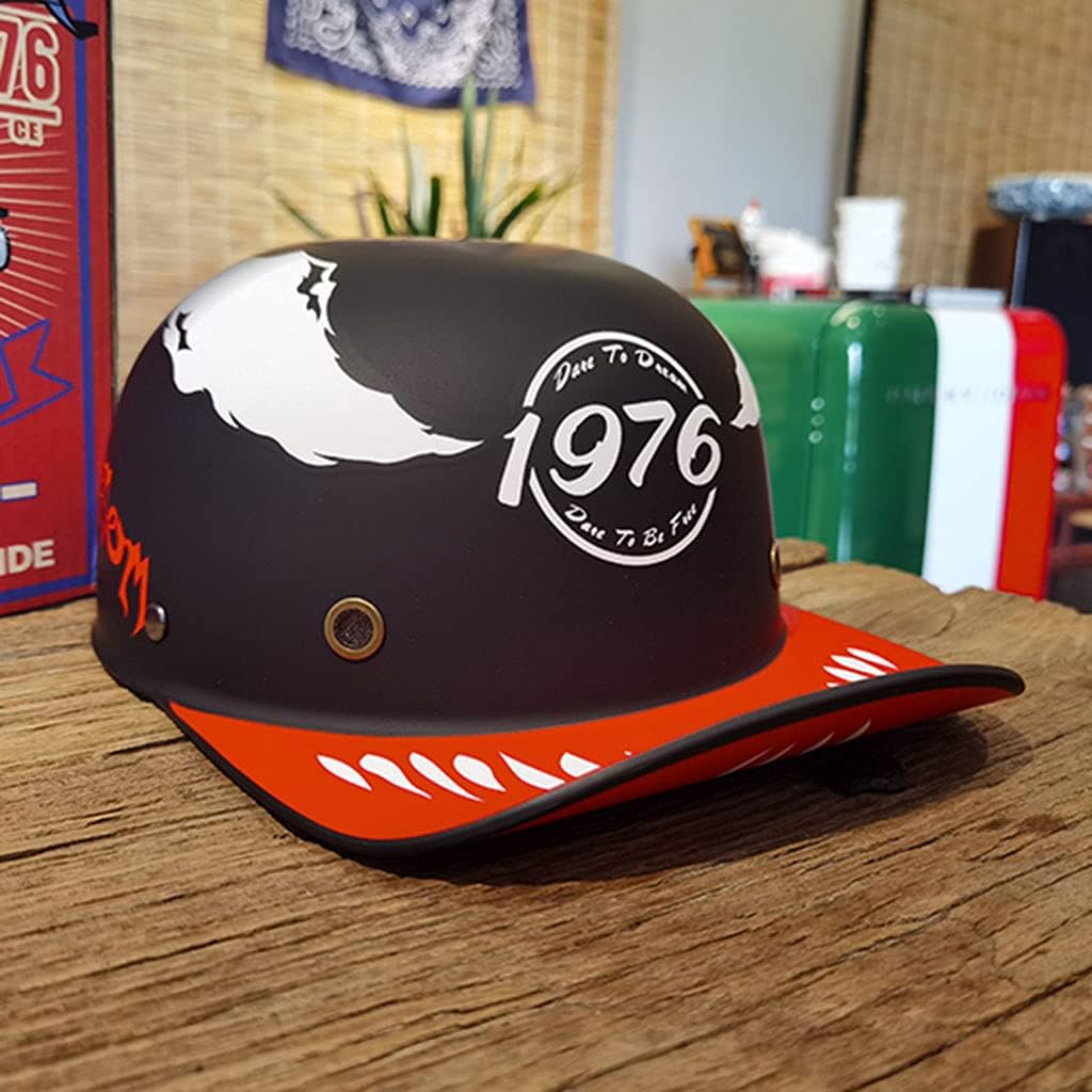 CFZWJ DOT Certified Adults Baseball Cap Motorcycle Helmet