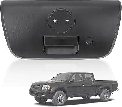 Rear Liftgate Door Handle, Truck Tailgate Latch, 906068Z400 | Tailgate Handle with Bezel & Keyhole Compatible with Nissan Frontier Pickup 2001-2004 Replace 90606-8Z400 81575