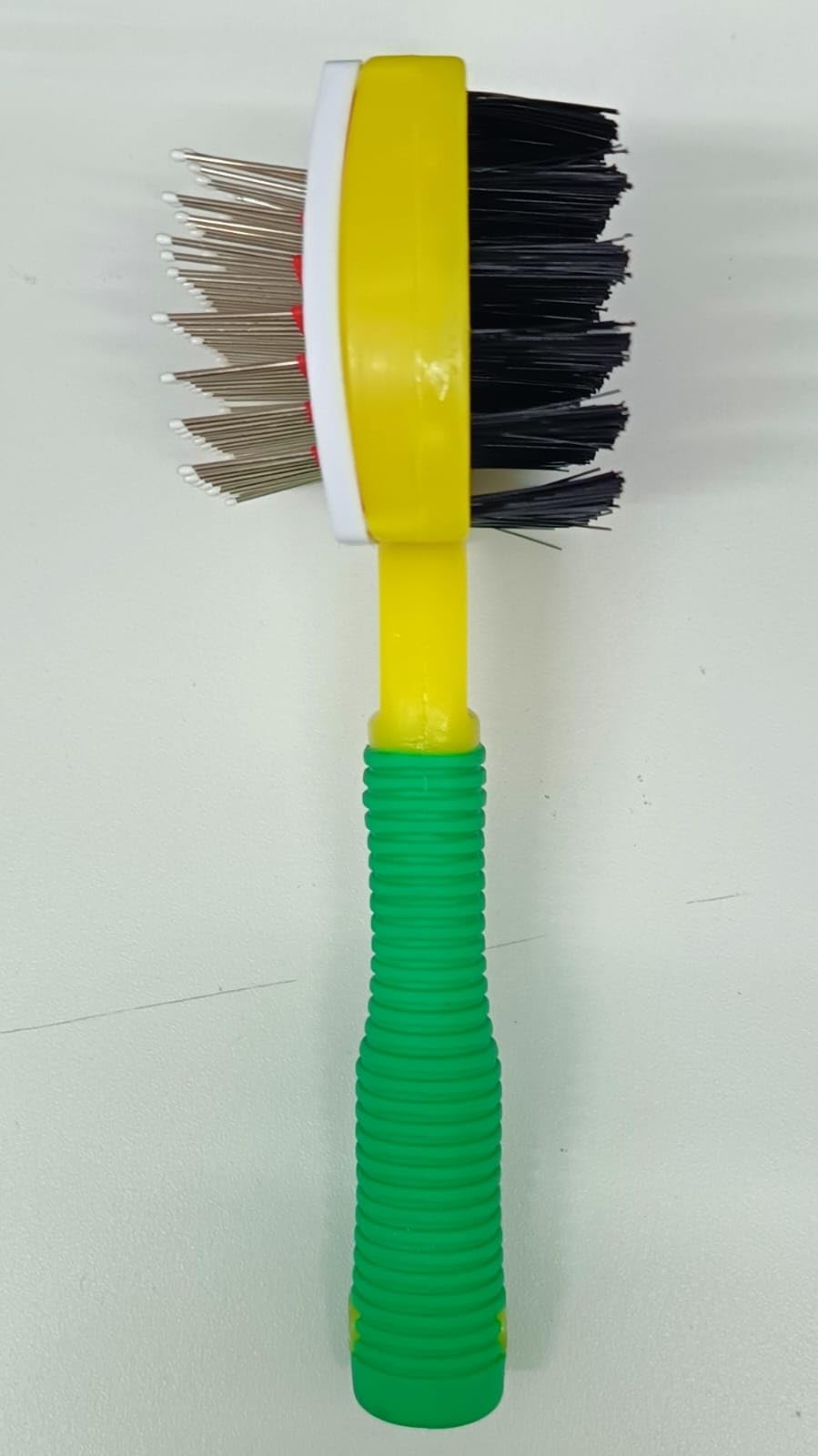 Dog Brush Cat Brush Pet Double Brush Grooming Comb, Pet Cleaning Cat Dog Slicker Pin Brushes with Gel handle - Image 2