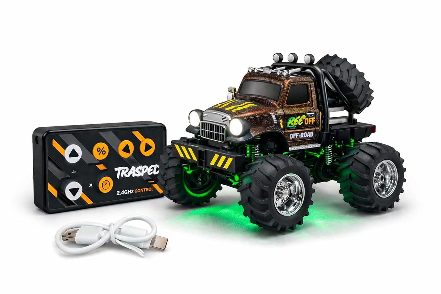 Brand Conquer Mini Rock Crawler RC Car - LED Lights & Remote Control -1 Brand Conquer Mini Rock Crawler RC Car - LED Lights & Remote Control -1