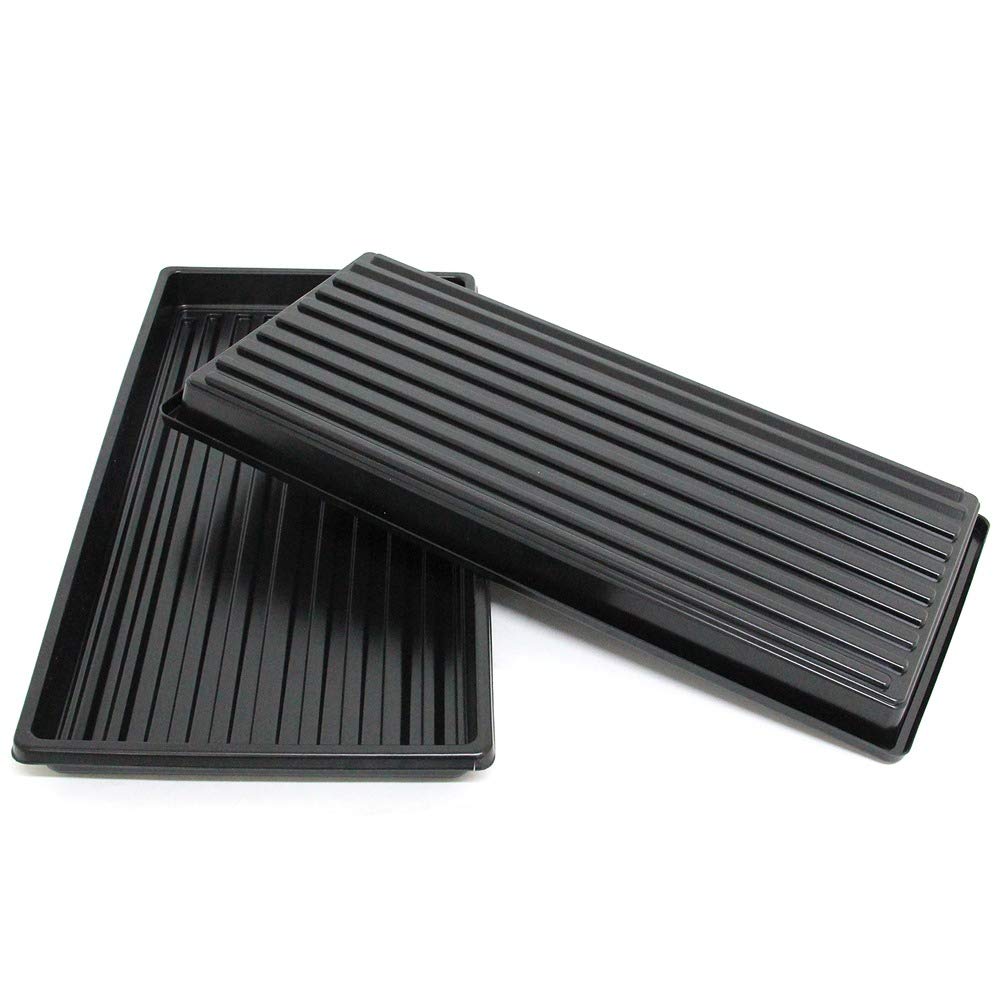 Lot de 10 plateaux à micro-greens (sans trous) 25,4 x 50,8 cm pour microgreens et herbe de blé 10 plateaux de qualité supérieure sans trous
