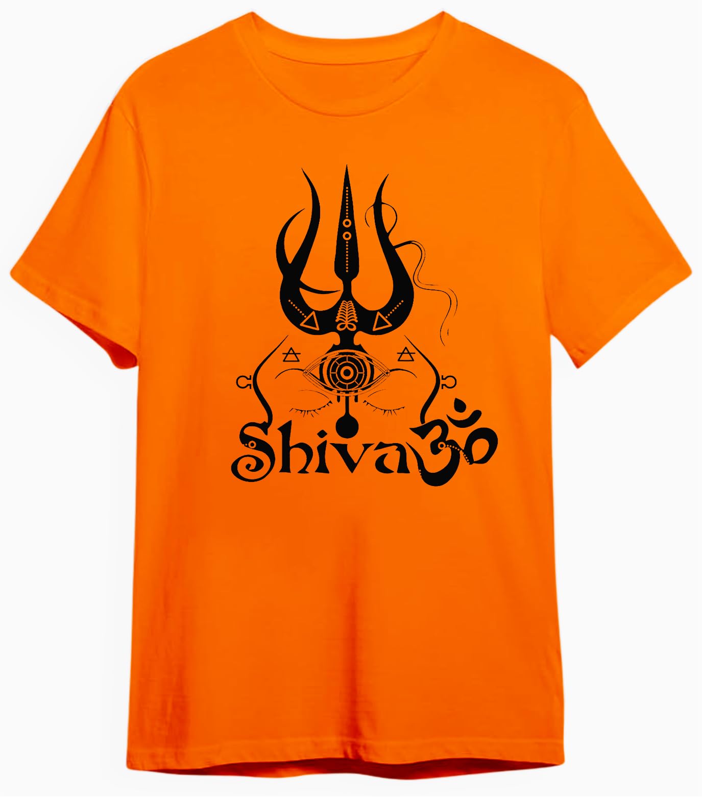Har Har Mahadev Text Printed T-Shirt, Orange,Regular fit-picture-16