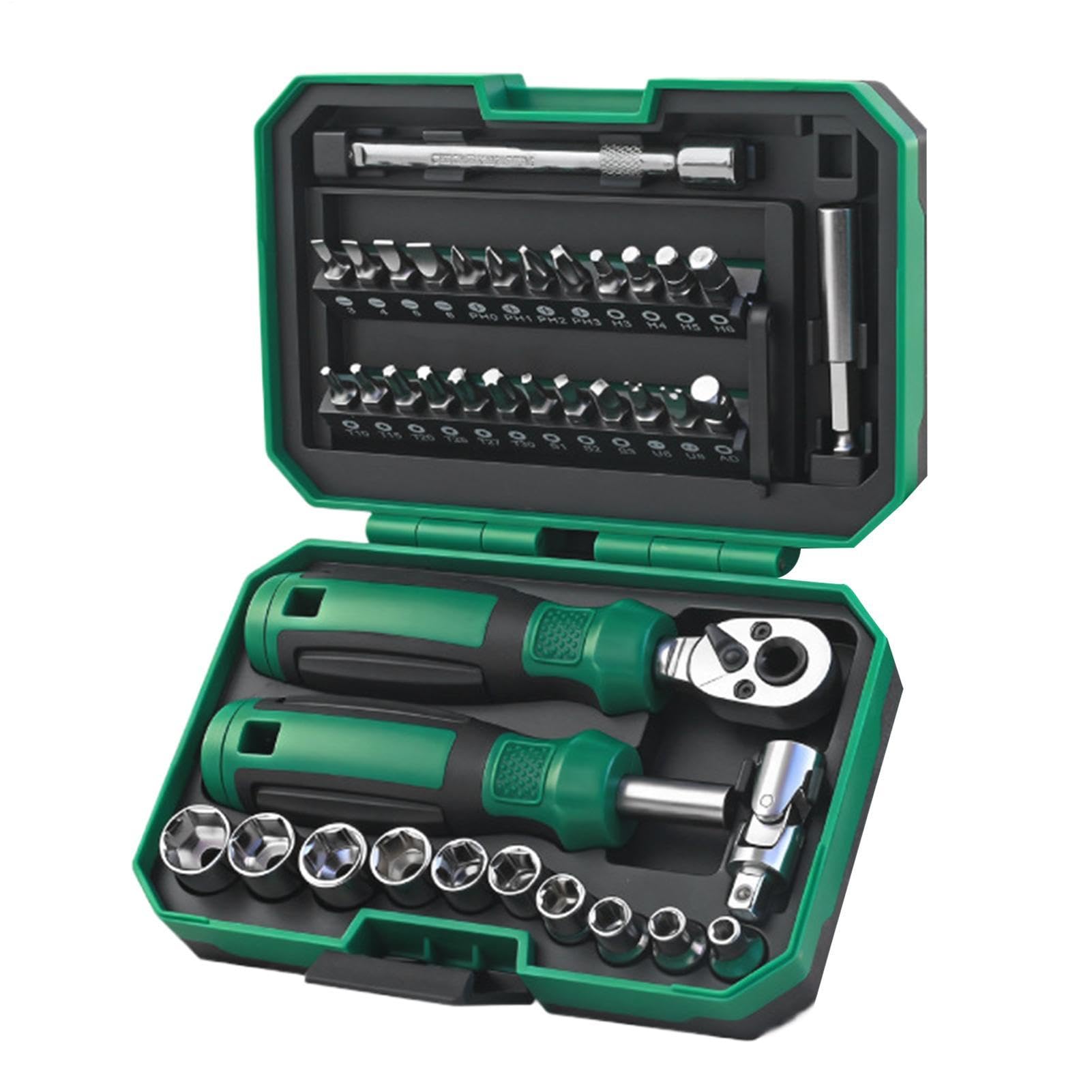Evita la pérdida de tornillos con el juego de llaves de carraca magnética automotriz