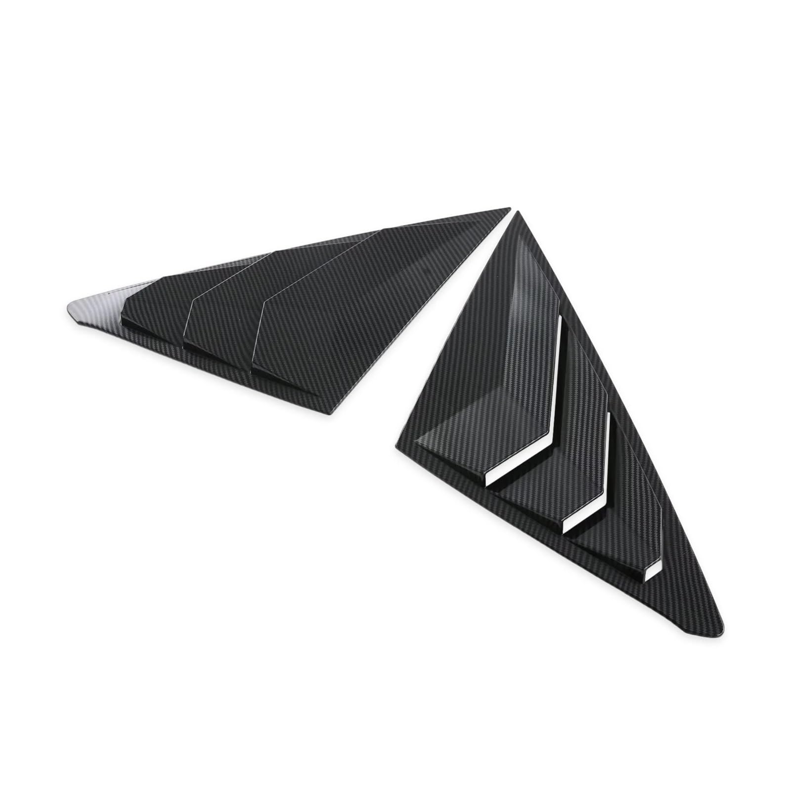 Compatible For Honda Civic Hatchback 2023 2024 Carbon Fiber Car Rear Window Louver Shutter Cover Trim Side Vent Frame Trims Accessories