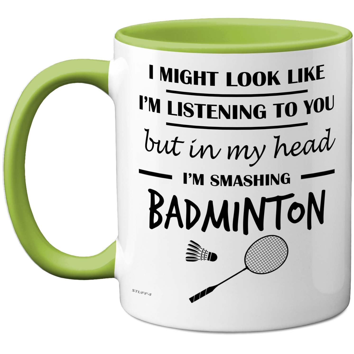Stuff4 Badminton, in My Head Mug โ image 1