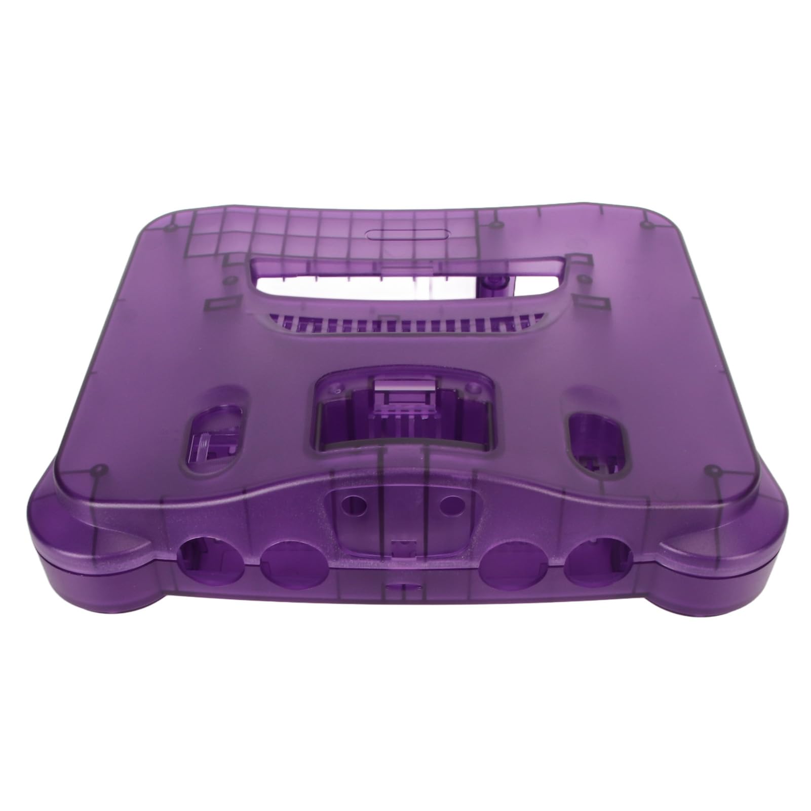 Cryfokt Étui de Remplacement Robuste pour Console de Jeu Vidéo Rétro pour N64, Apparence Exquise, Compatible avec Toutes les Régions, Parfait pour les Amateurs de Jeux Rétro (Violet translucide)