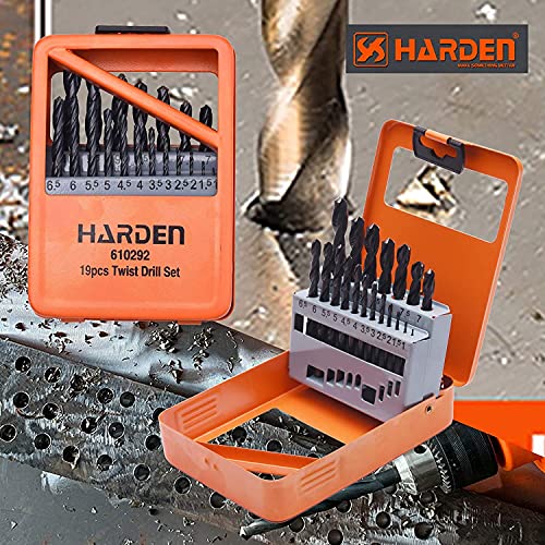 Metric Drill Bit Set by Harden 19 Piece 1-10 mm High Speed Steel Metal Case - Image 4