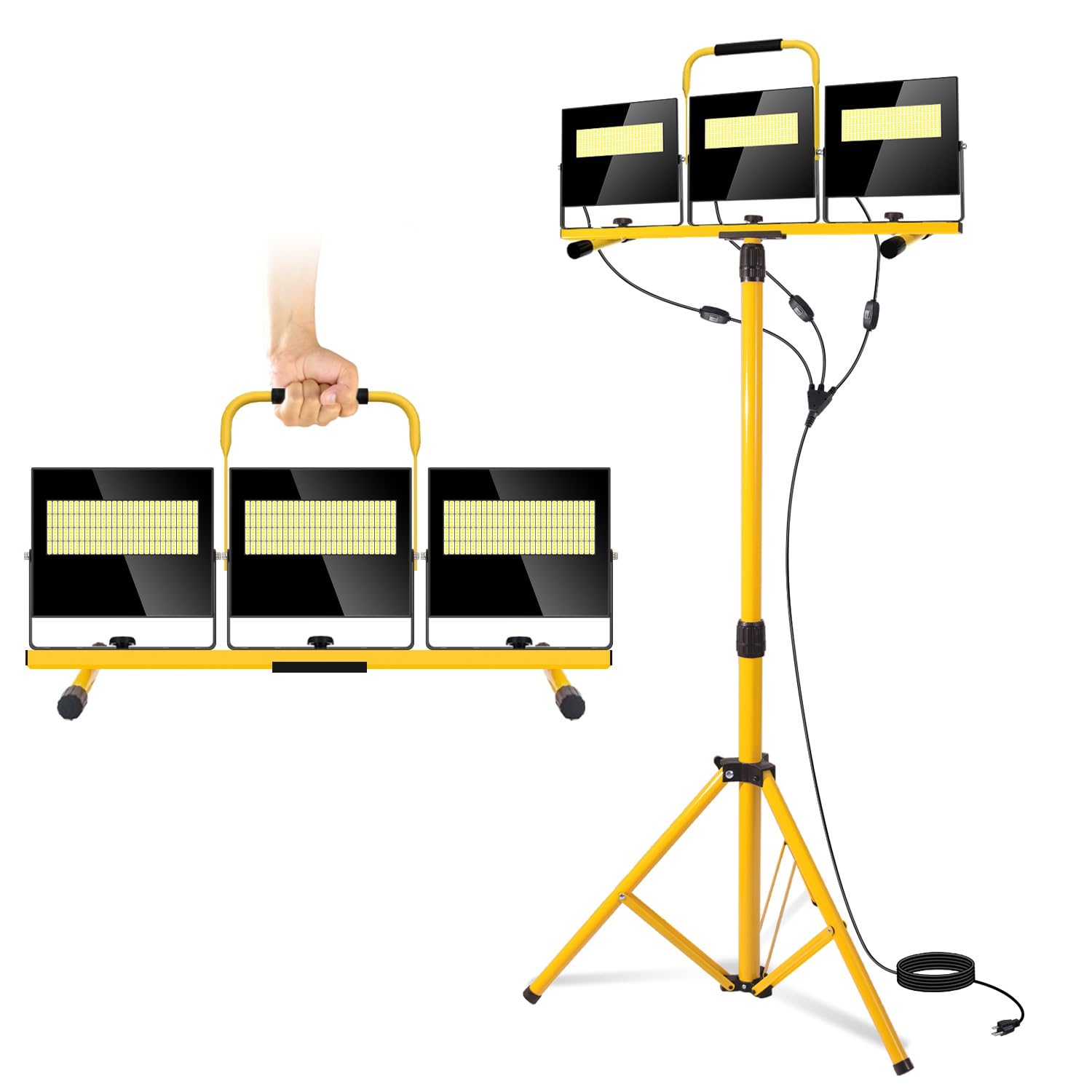 RIUVAO 54,000 Lumen LED Work Light with Stand