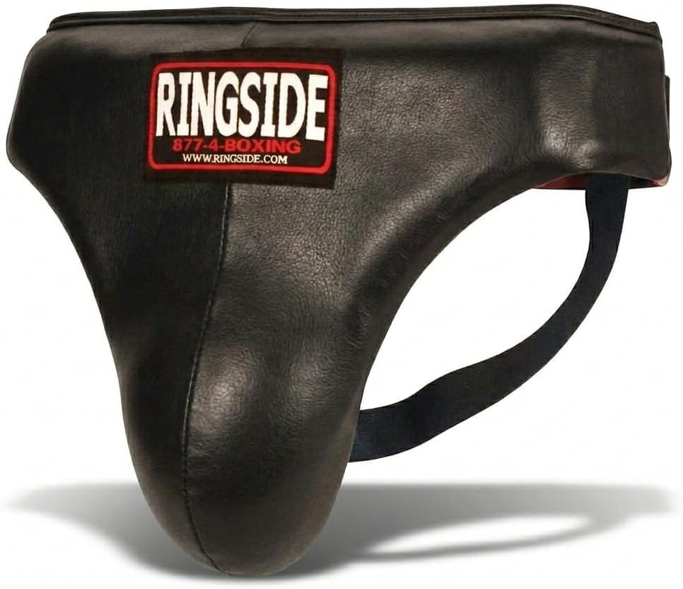 Ringside Boxing Groin Protector with Abdominal Padding | Lightweight synthetic leather guard with an adjustable lace-up closure and a high-cut design for maximum ring mobility