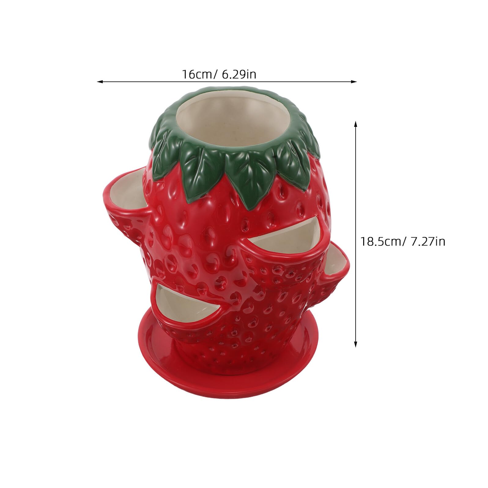 Yardenfun okrągłe doniczki ogrodowe doniczka do storczyków doniczka w stylu retro doniczki szkółkarskie z otworami Pojemnik na rośliny kwiatowe Red