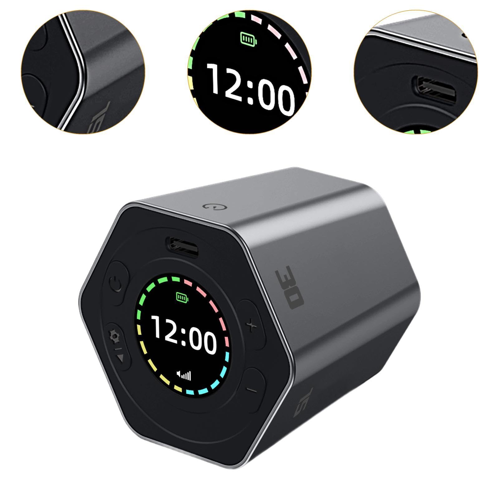 Fenteer Pomodoro Timer Flip Timer 5/15/25/30/45/60min Cuenta regresiva personalizada para cocinar, gris