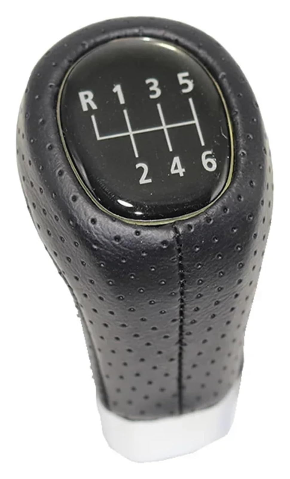 Pomelli Leva Cambio Auto Per BMW Serie 3 5 6 E36 E39 E46 E53 E60 E63 E83 E84 E87 E90 E91 E92 Pomello Del Cambio Leva Interruttore Cuffia Copertura(6 Speed Leather)