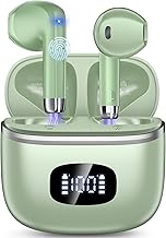POMUIC Ecouteurs Bluetooth sans Fil,2023 5.3 ENC Réduction Casque, Vert