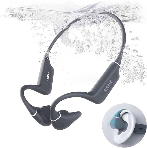 NANK Runner Diver2 Pro - Auriculares de conducción ósea, IP69 impermeables, auriculares inalámbricos Bluetooth 5.4, auriculares deportivos de 32 GB