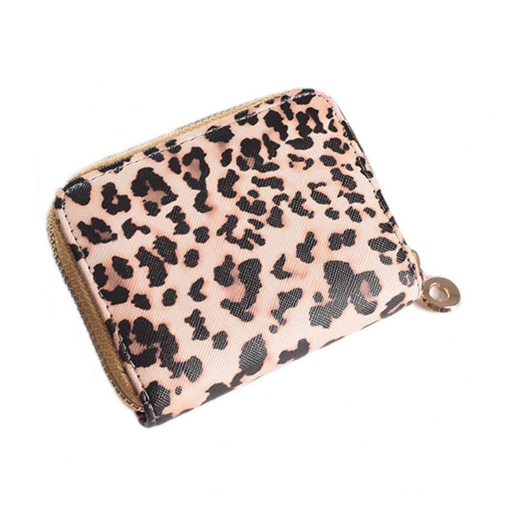 Lankater Women's Style 3 1Pcs Leopard Print Purse For Pu Leather Small Clutch Wallet Coin Zipper Purse Card Holder Wallets