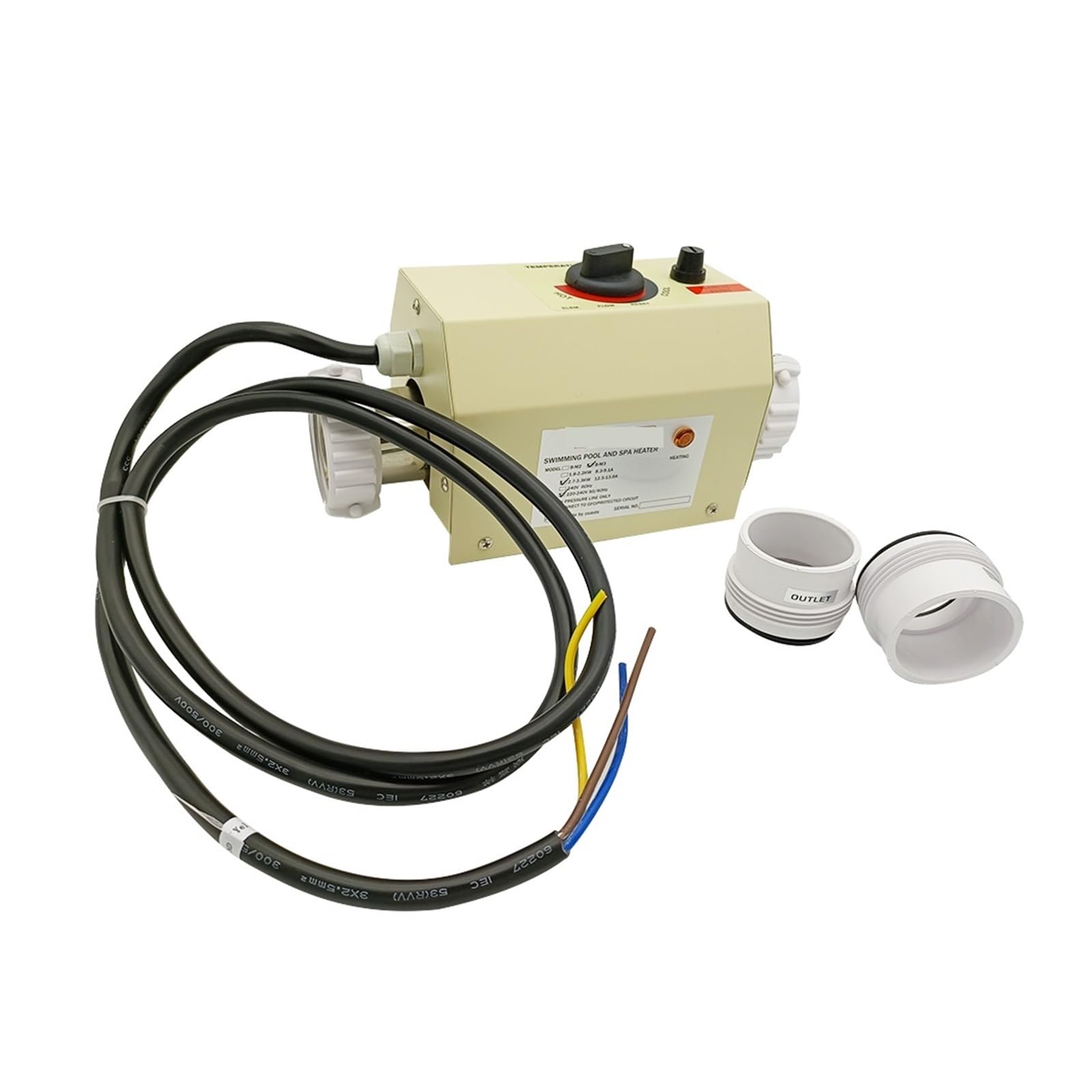 Podgrzewacz basenowy 3KW podgrzewacz basenowy elektryczny basen i wanna SPA ogrzewanie wody termostat akcesoria do basenów Basenowa pompa ciepła
