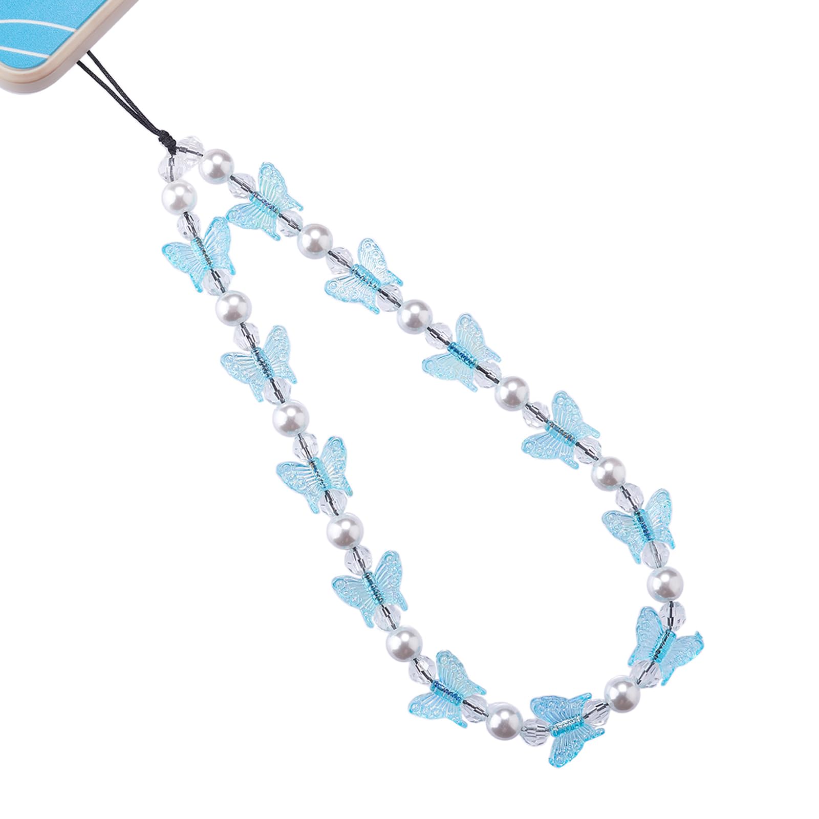 Ornaland Beaded Phone Wrist Strap Crystal Phone Charms Chain Wrist Strap Suitable for Case Backpack Keychains Cameras Wallets-image-5