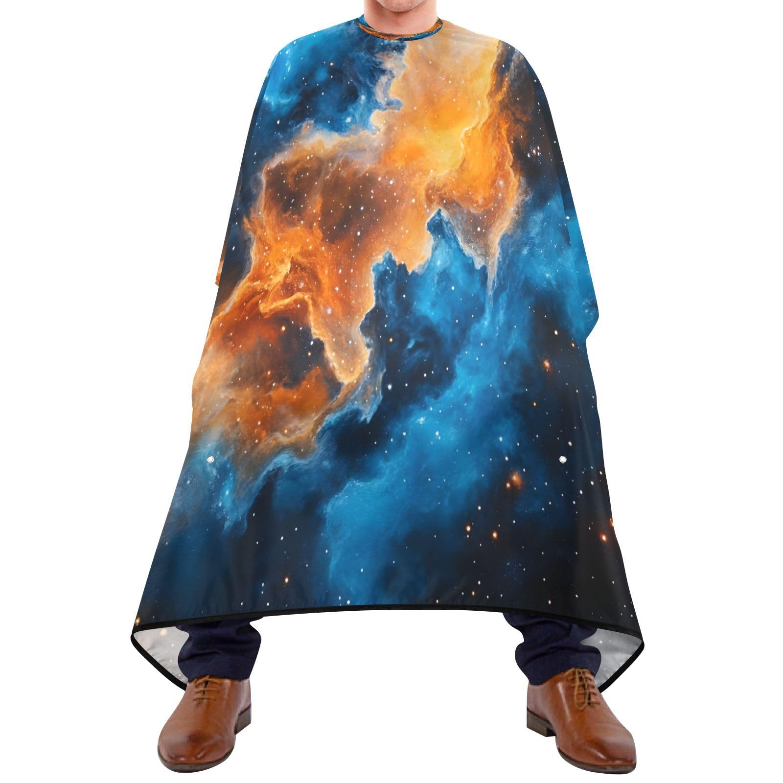 Space Pattern Barber Cape Waterproof Polyester Hair Cutting Salon Cape Adjustable Neckline Hair Hair Cutting Beard Hairdressing Cape Accessories 55×64 Inch-image-21