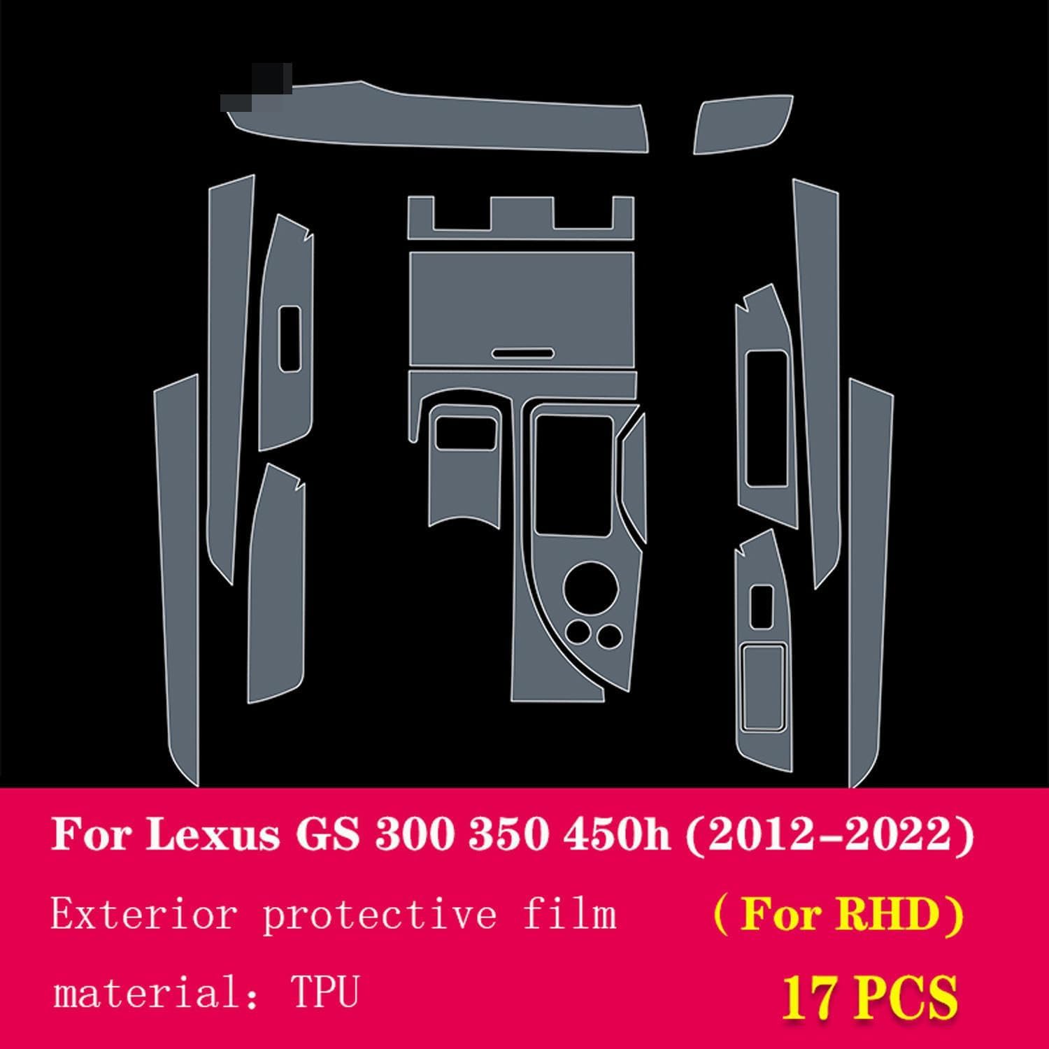 Amazon.co.jp: KUNQING 車内センターコンソールインビジブルスーツ TPU