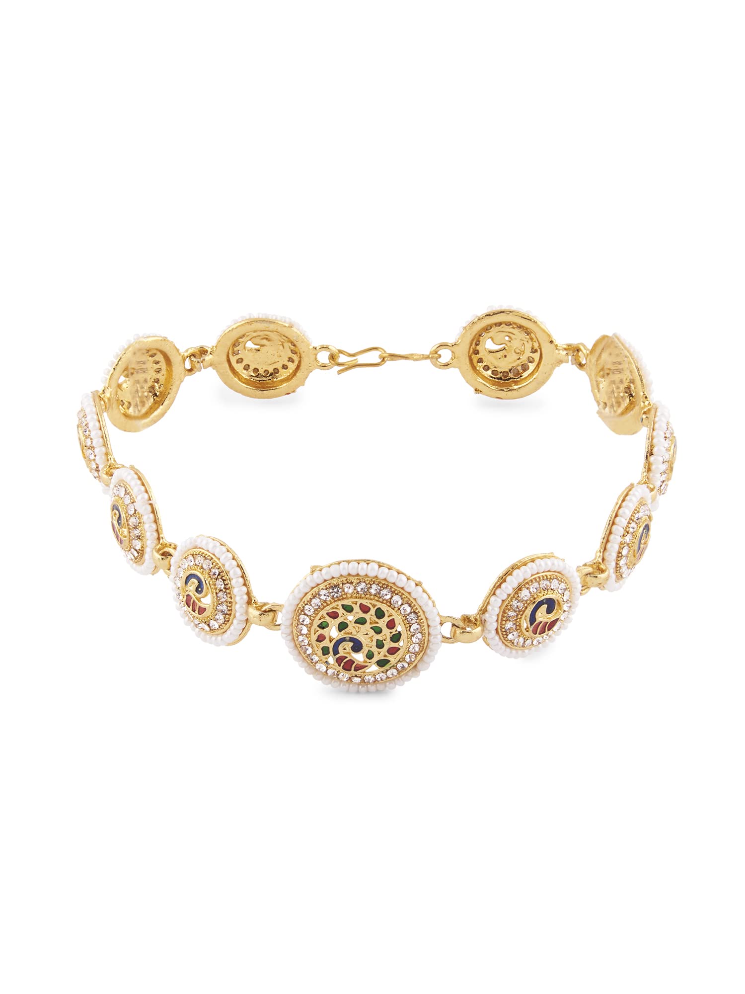 See full amazon price history chart for Zaveri Pearls Multicolor Meenakari Peacock Inspired Bridal Head Chain For Women-ZPFK14484 Zaveri Pearls Multicolor Meenakari Peacock Inspired Bridal Head Chain For Women-ZPFK14484 (B0B6RLY2SW) Amazon Price History, Amazon Price Tracker