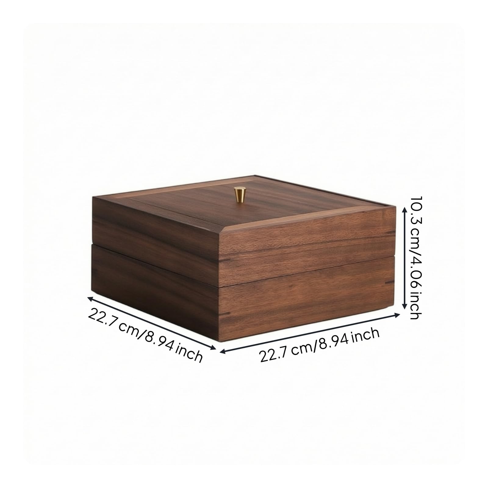 Tee-Aufbewahrungsbox aus Stapelbar Teedose mit Deckel Schützend Kiste für Teeliebhaber, Teezeremonie, Durchmesser 22,7 Cm, Höhe 5,1 Cm