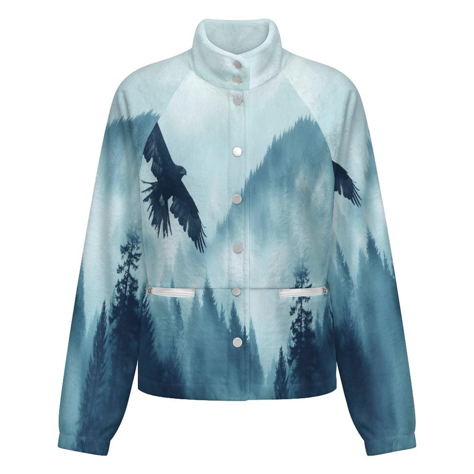 OFFSUM Veste Polaire Pour Femme - Animaux De Montagne Gilet D'Automne-Hiver Décontracté Avec Poches, Ample, Vêtements D'Extérieur Pour Femmes, Doux Et Confortables