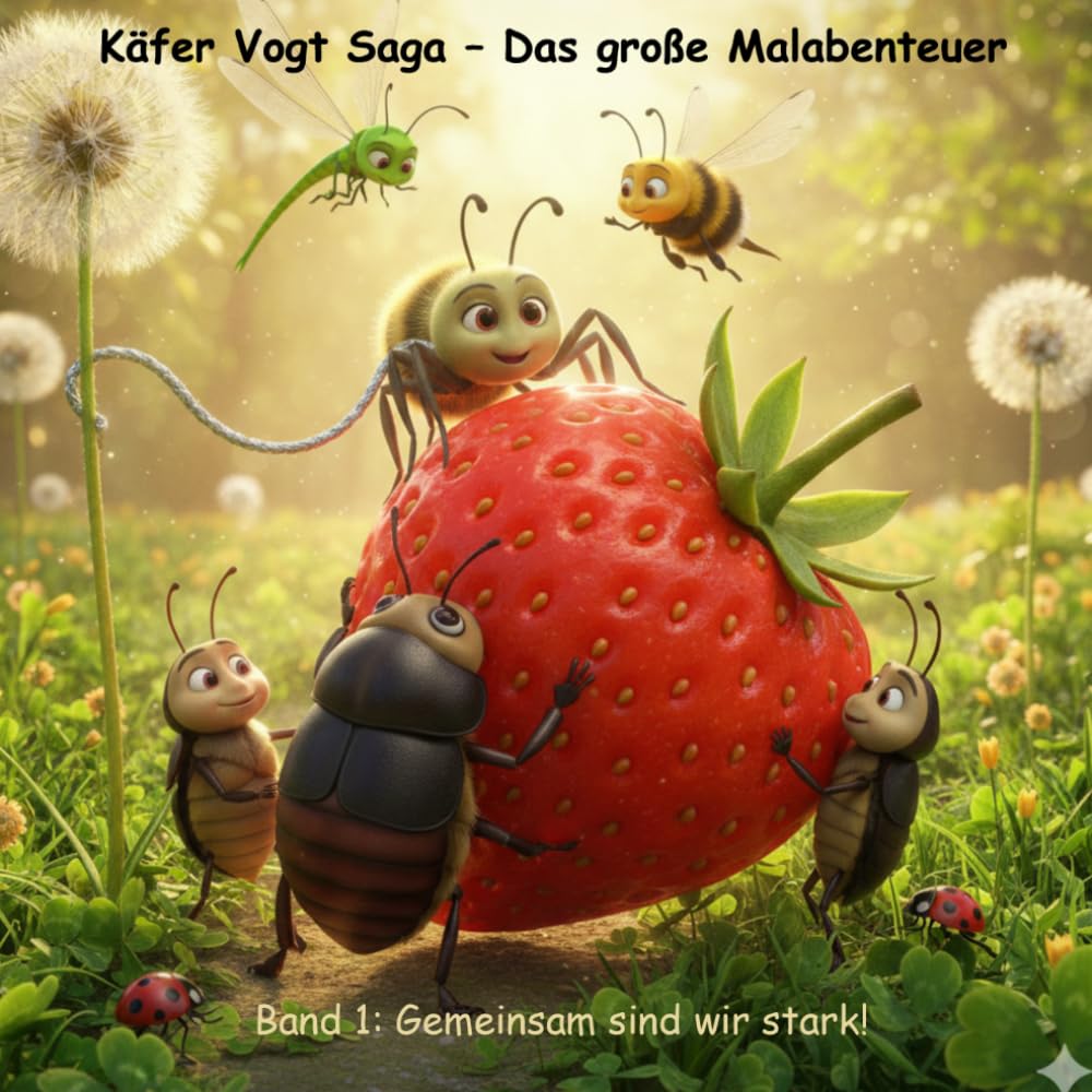 Käfer Vogt Saga – Das große Malabenteuer: Band 1: Gemeinsam sind wir stark! – Malbuch für Kinder mit Käfer Vogt, Kotroller Karl und Freunde