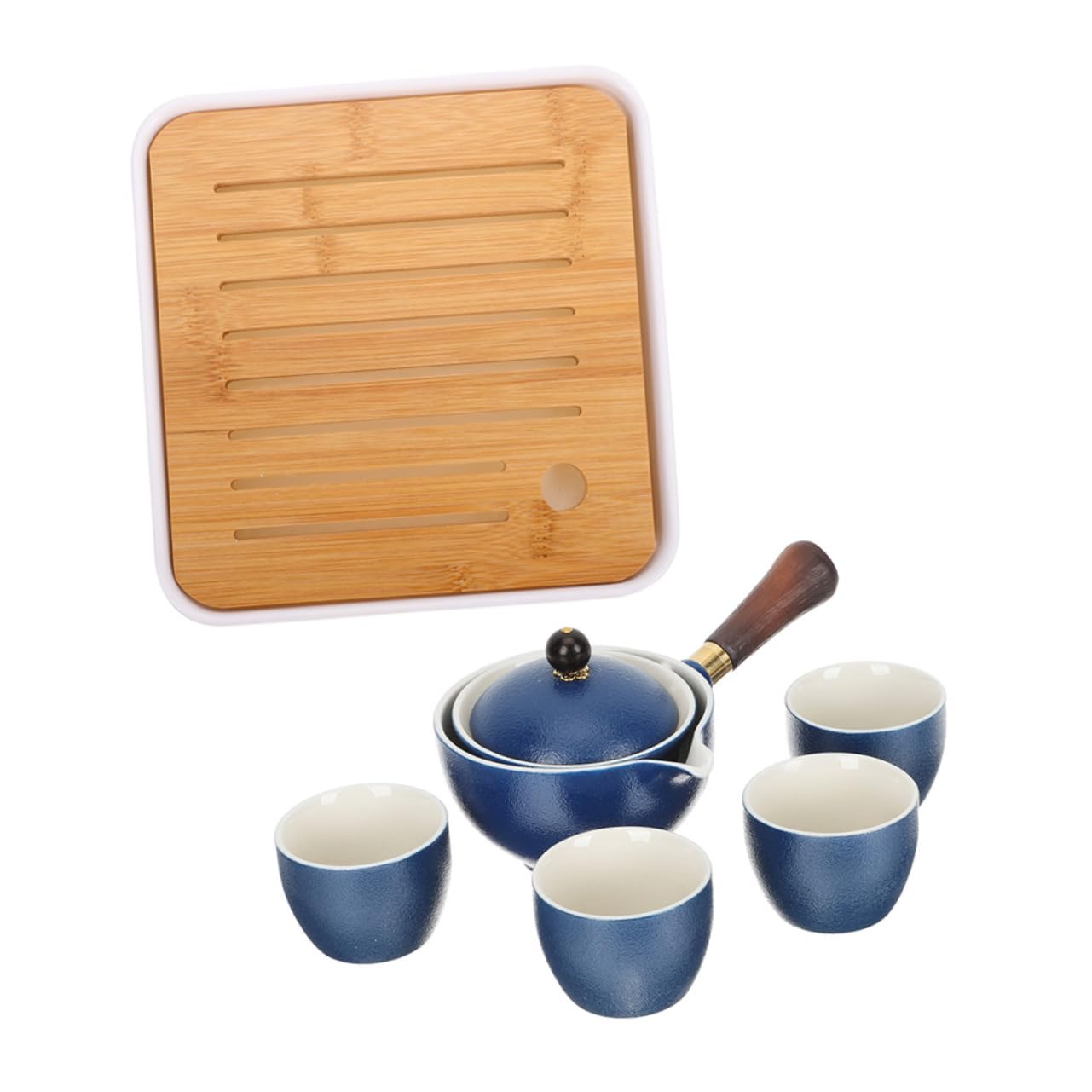 1 Set Ceramic Teapot Tea Set Tea Infuser Tea Infuser Kit Portable Tea Cup Tea Infuser Pot Tea Drinking Supply Portable Teapot Tea Utensils Wood