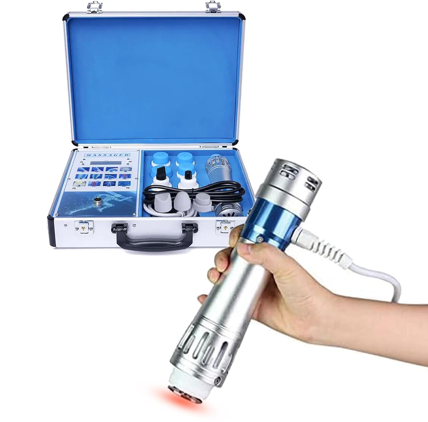 Apparecchio per terapia a onde d'urto extracorporee elettromagnetiche ED, massaggiatore per il sollievo dal dolore, apparecchiatura per fisioterapia, sollievo dal dolore, rilassamento corporeo