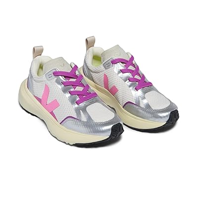 VEJA Kids Small Canary Light (Little Kid/Big Kid) Kids Shoes Gravel_Malibu_Silver