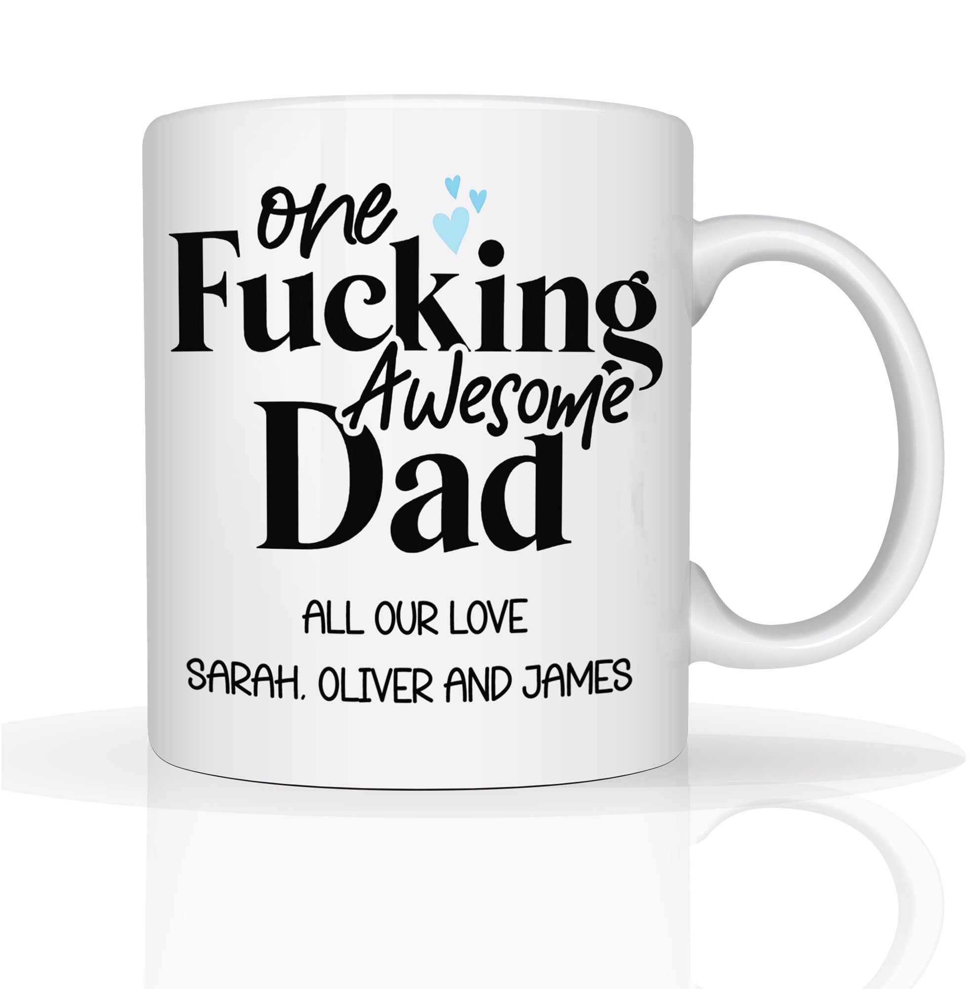 Star Online Personalised Gift for Dad Mug Fathers Day Custom Photo 11oz Ceramic Coffee Cup Best Dada Ever Daddy Birthday Presents Dishwasher Safe (Awesome Dad)