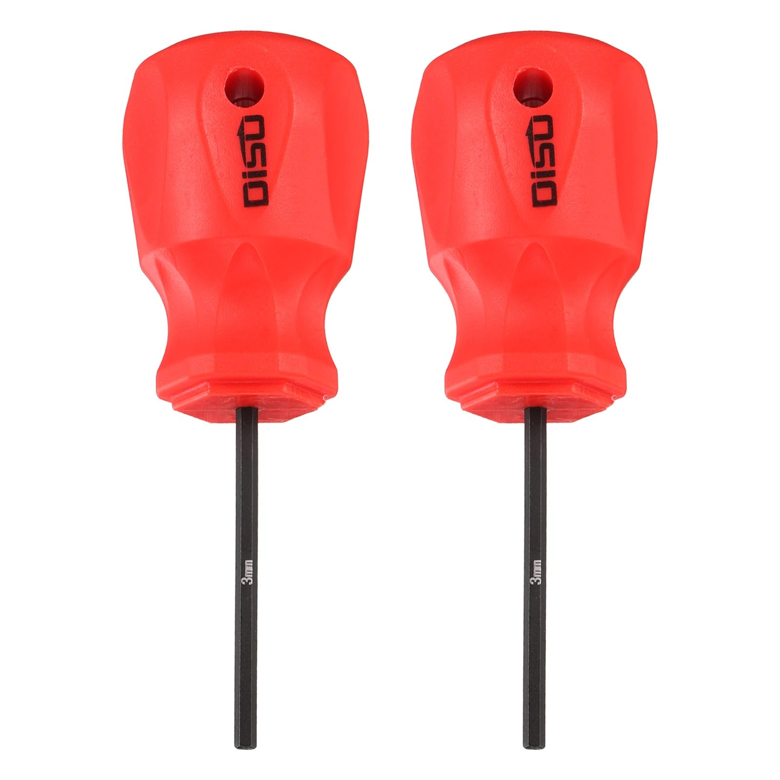 sourcing map 2pcs Small Hex Screwdriver 3mm 105mm Length S2 Steel Magnetic Head Metric Mini Flat Head Hexagon Screw Driver with Non-Slip Handle for Tight Spaces Hand Tools, Black