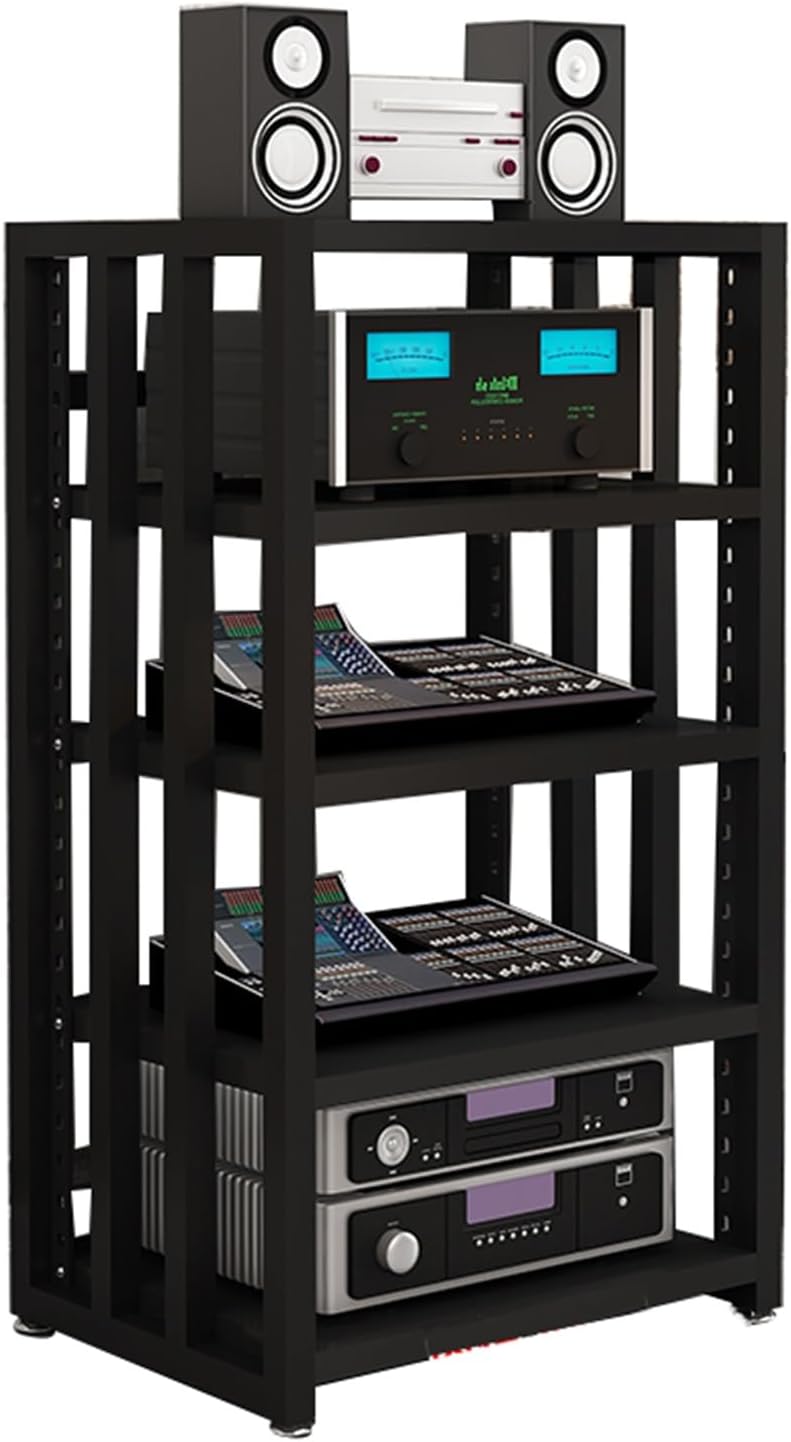 Amazon.co.jp メディアストレージラック5段AVメディアキャビネットスタンドコンポーネントキャビネットHIFIスタンドレコード