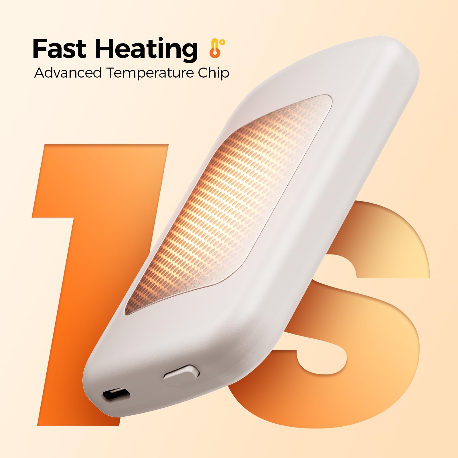 Hotdot Hand Warmers Rechargeable with Gift Box, 2 Pack Electric Hand Warmer with LED Display Battery and Temperature, 4 Heating Levels Portable Hot Hands, for Men, Women, Hunting White