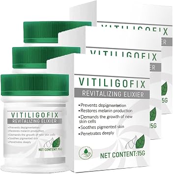 Vitiligo Fix Revitalize Elixir,Vitiligo Treatment Cream,Natural Treat Vitiligo Soothing Cream,Moisturizer Cream for Skin Vitiligo,Body Vitiligo Care Cream For Reduce White Spot 3PC