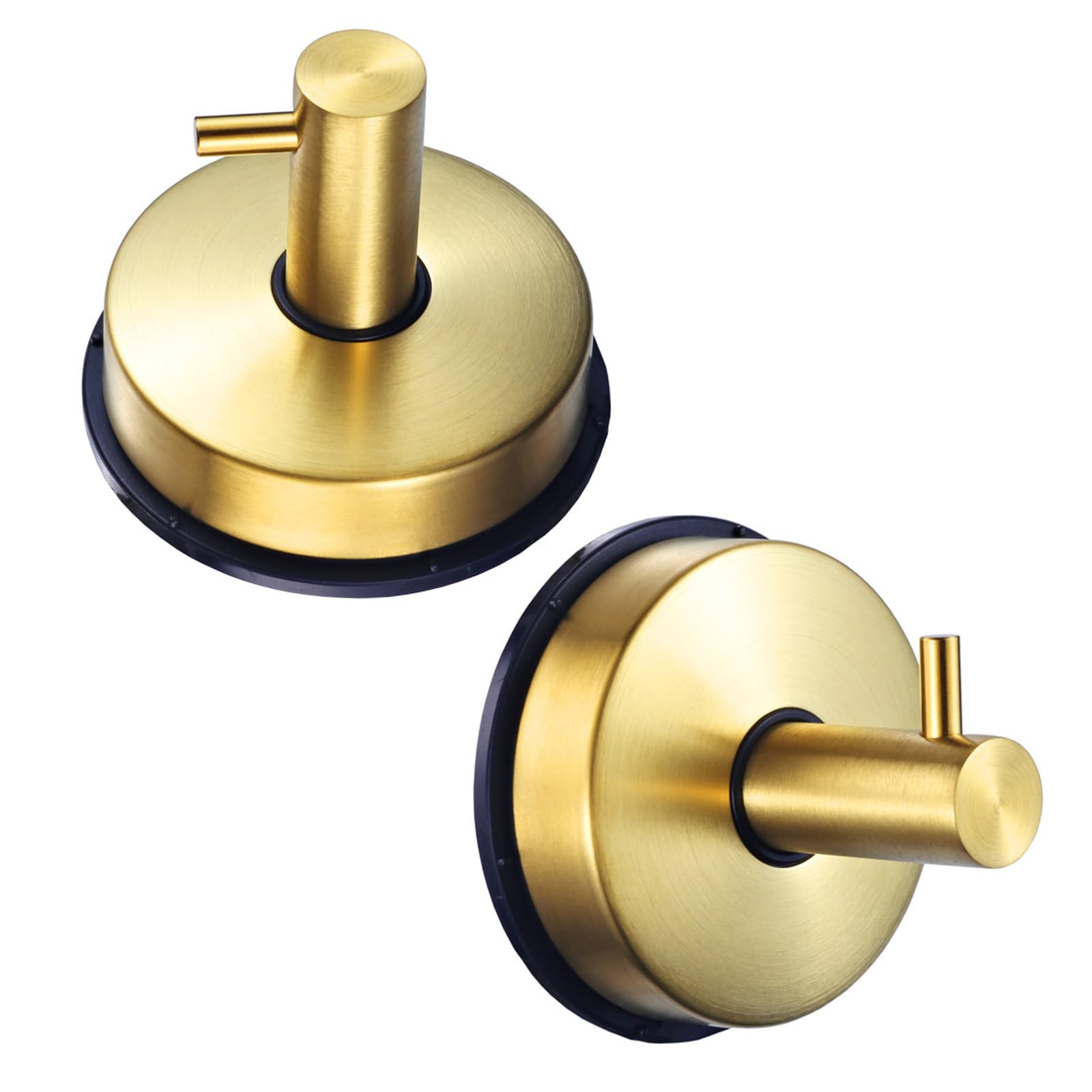 Pffiocix Gold 2 Pcs Stainless Steel Hooks Shower And Kitchen Vacuum Suction Cup Hook Wall Hanger Clothes Kitchen Suction