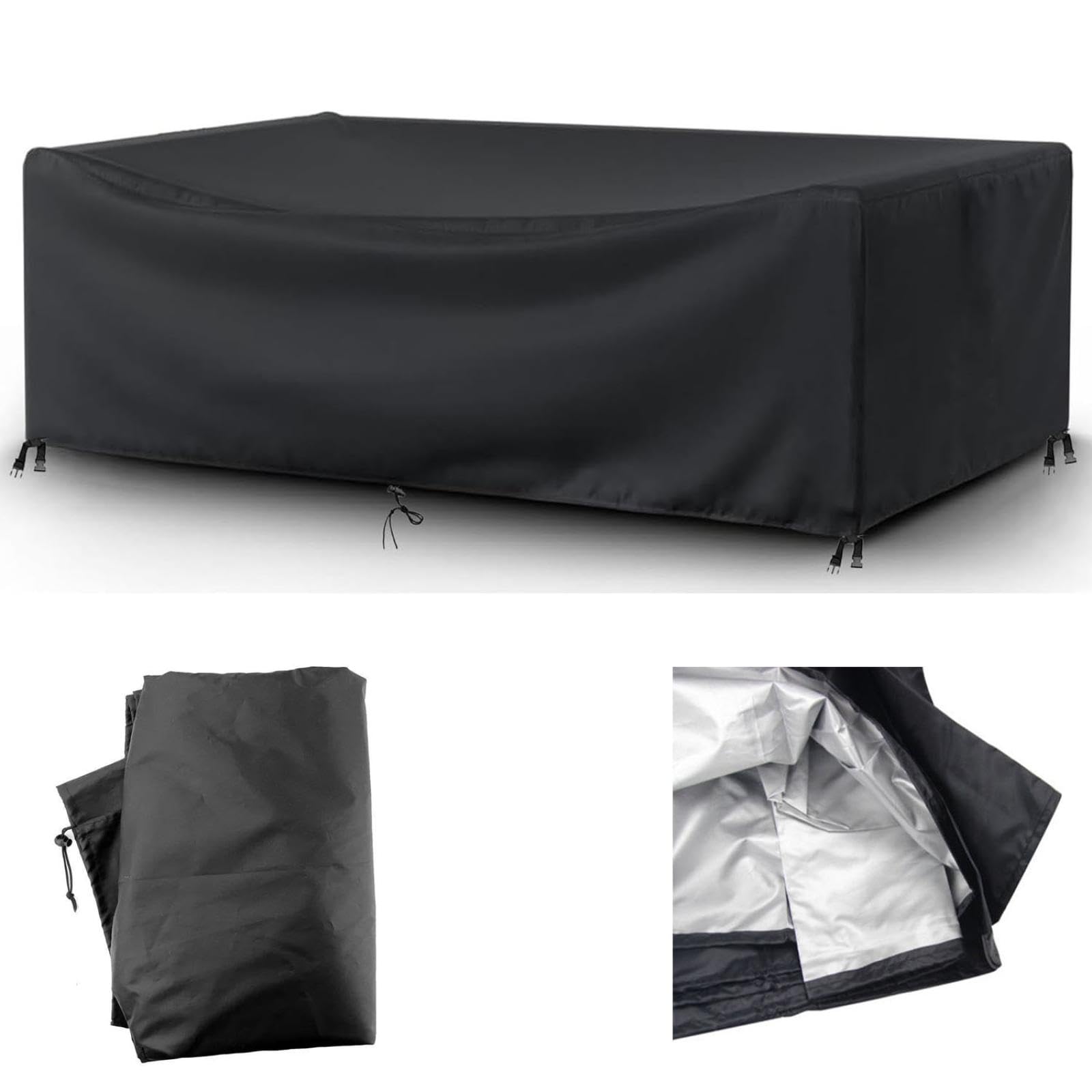 PEWFBS Garden Sectional Sofa Cover Outdoor Sofa Cover 3 Seater Garden Furniture Covers 200x80x90cm Waterproof Outdoor Sofa Covers UV-resistant for Chair and Table Cover