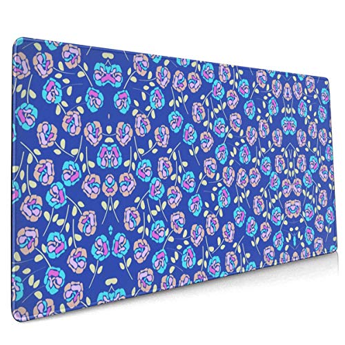 ENJYOP Floral Pattern Background Floral Large Gaming Mouse Pad(15.8x35.5x0.12inch) Extended Ergonomic Thick Keyboard