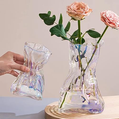 Miniatura 6 de Jarrón hidropónico para flores secas, jarrón de flores de estilo simple, florero de flores de vidrio, jarrón de cristal seco, florero de cristal
