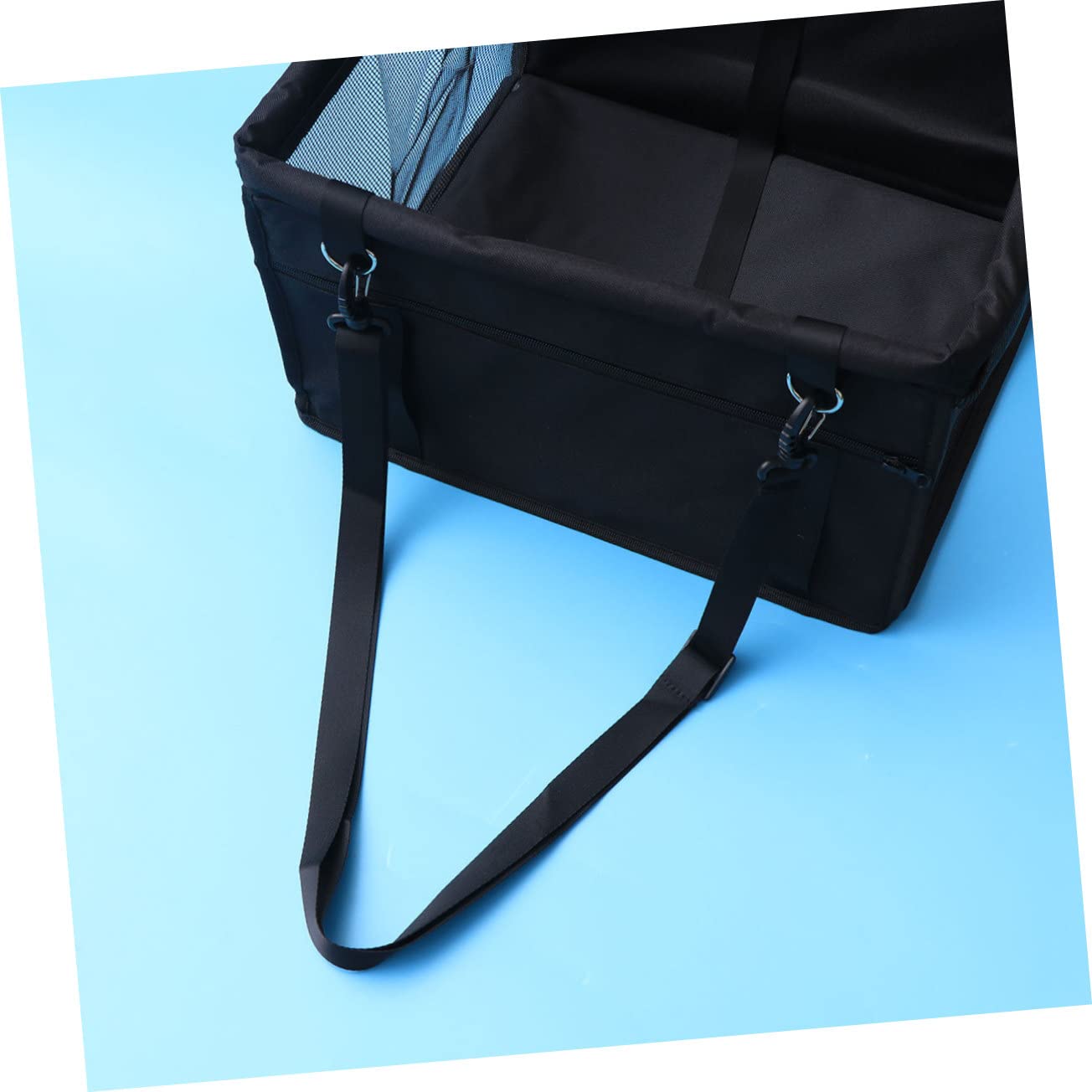 Bolsa para Asiento de Coche para Mascotas Transpirable y Resistente al Agua con Barras de Soporte Gruesas para Perros y Gatos con Correa Ajustable y Almacenamiento Frontal para