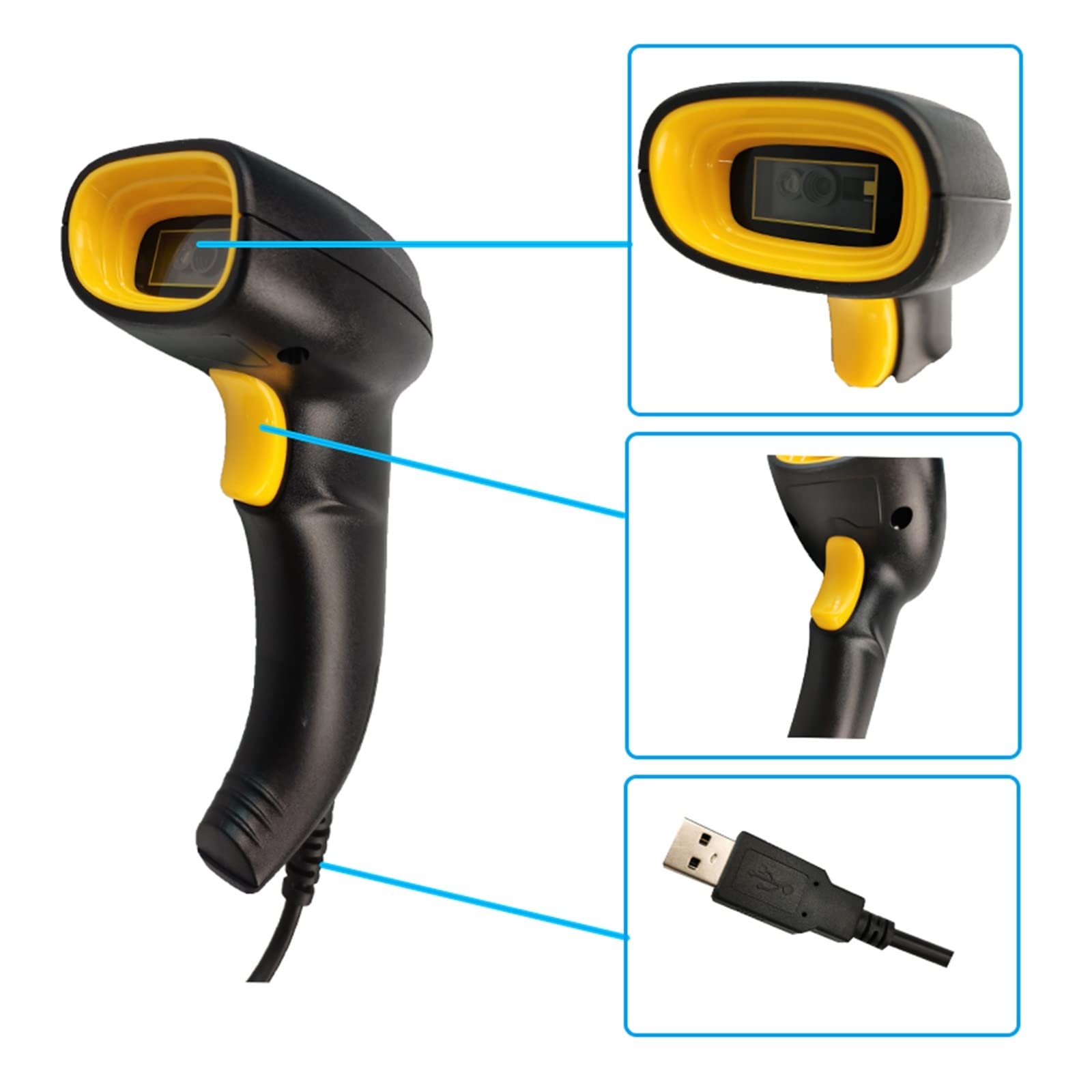 Lettore Barcode, Scanner Di Codici A Barre USB Wireless/cablato Portatile