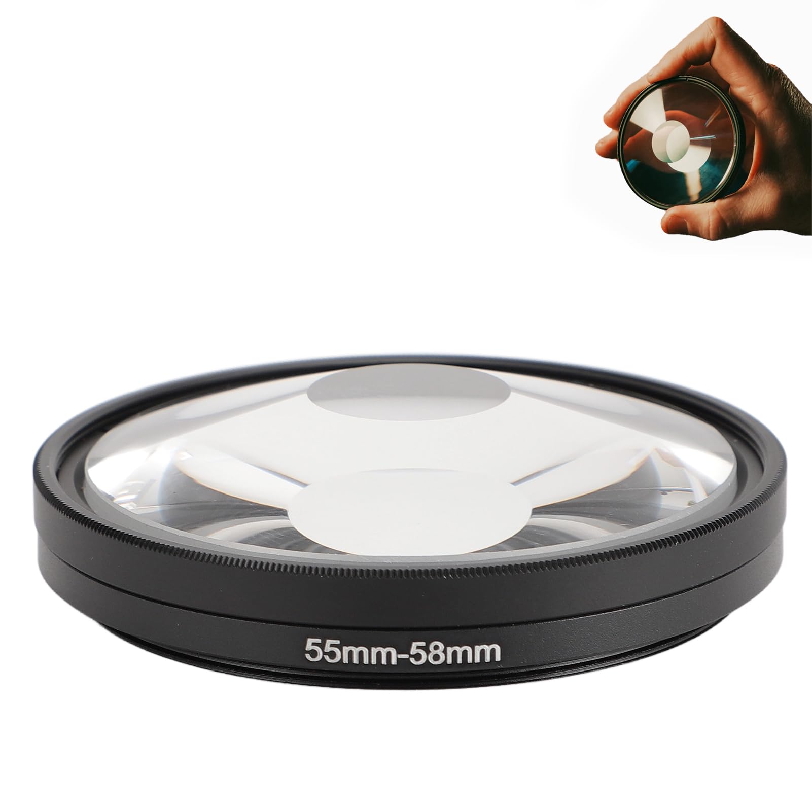 Filtro de Lente de Prisma de 55 Mm, Filtro de Efecto de Desenfoque de Distorsión de Vórtice para Videografía, Retratos o Naturaleza Muerta, con Textura Antideslizante para un