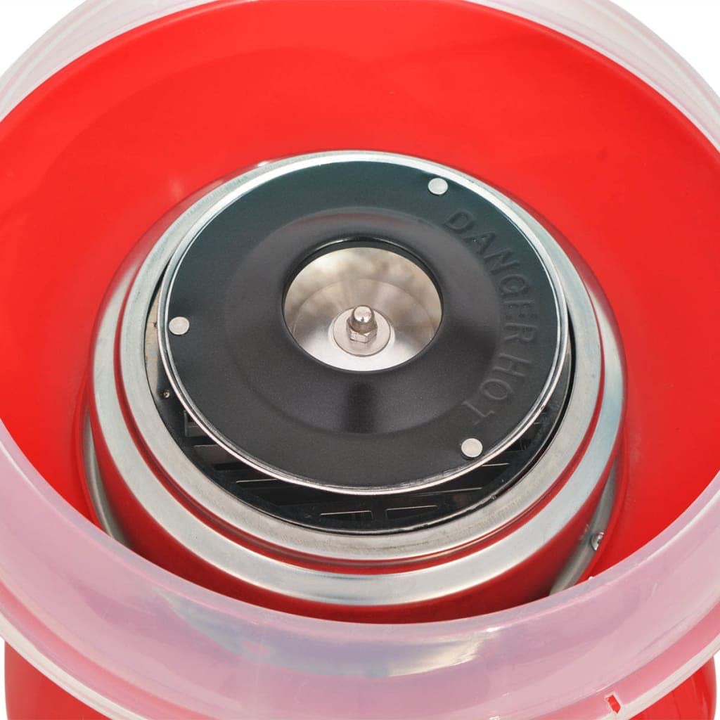 Máquina de algodón de azúcar de 480 W, color rojo con cuenco de 26 cm, palitos de bambú y cuchara medidora, aparato de fiesta para fiestas de cumpleaños infantiles, ferias, paraguas