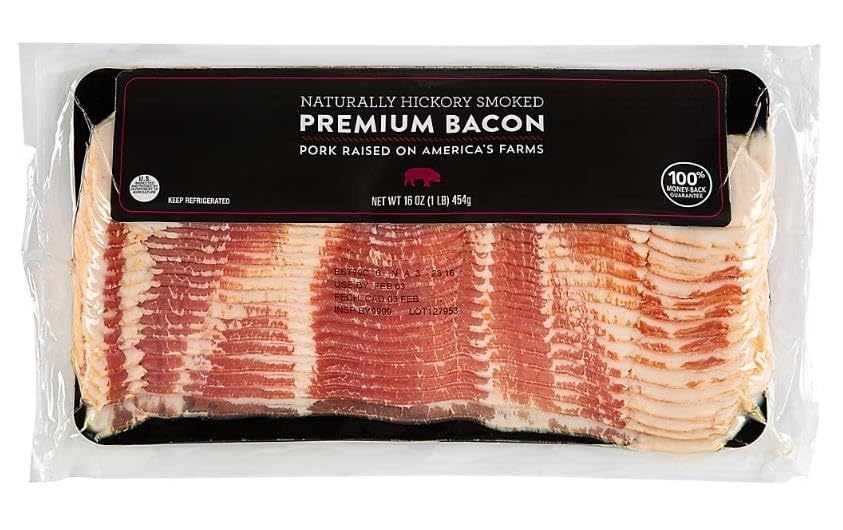 sliced bacon is carefully selected and hand trimmed to be the best, slice after slice, package after package. Serve to your family for a hardy breakfast. 3 Pk 16 oz Each .. Total [ 48 oz, 3 lb ]