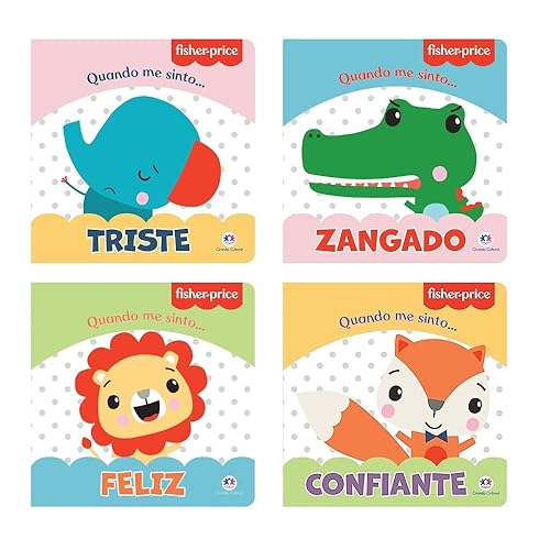 Coleção Livros Cartonados Sentimentos Fisher Price | 4 Livros | Editora Ciranda Cultural