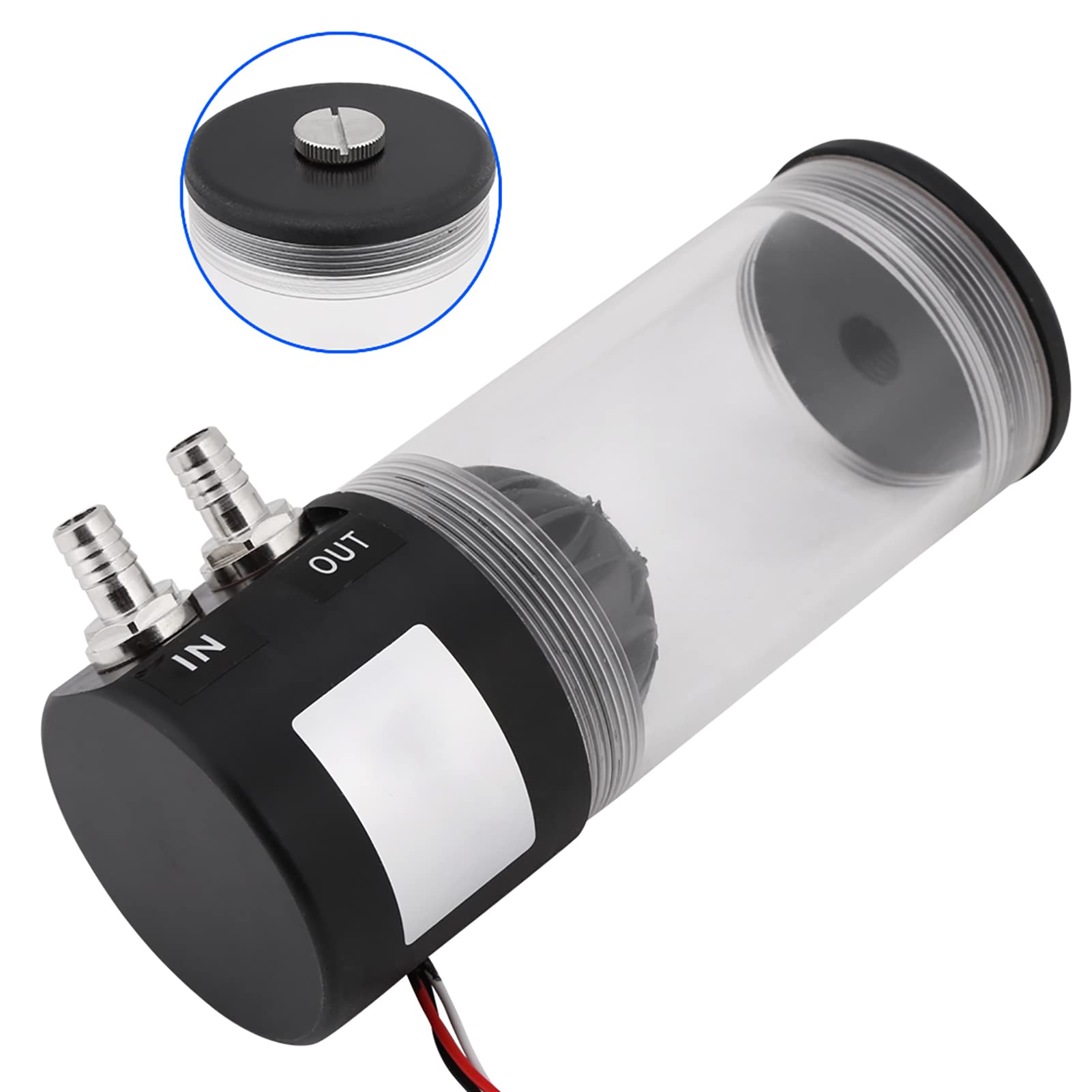 Bomba de CC de Refrigeración por Agua, Kit de Bomba de Refrigeración Líquida de 10 W 500 L/H con Conector de 3 Pines para de CPU y Aplicación de Intercambiador de Calor